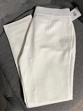 Rafaella White Knit Pull-On Pants ~ Size 8